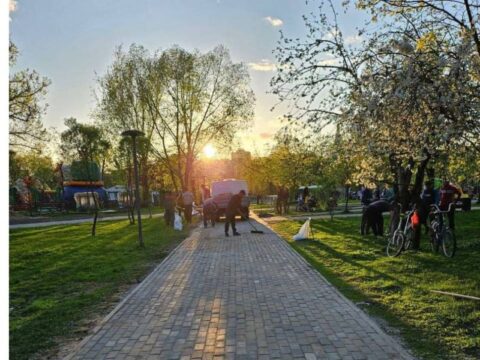 В центральном парке Реутова отремонтировали тротуар Новости Реутова 